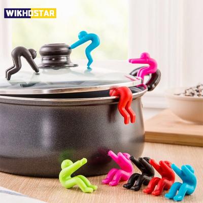 1 шт., подъемник для крышки с защитой от проливания, кухонные инструменты, подставка для крышки, силиконовый термостойкий держатель, украшение для открытой крышки