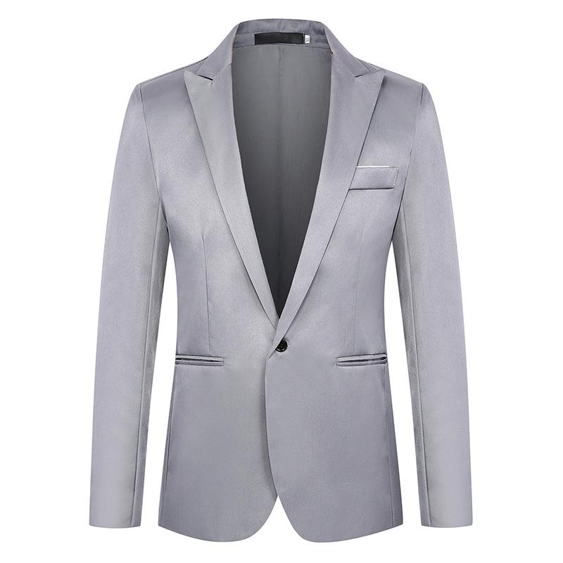 Summer Men's Casual Suit Business Office Trendy Non-ironing Anti-wrinkle Suit Jacket Solid Color Slim Fit Men's Suit