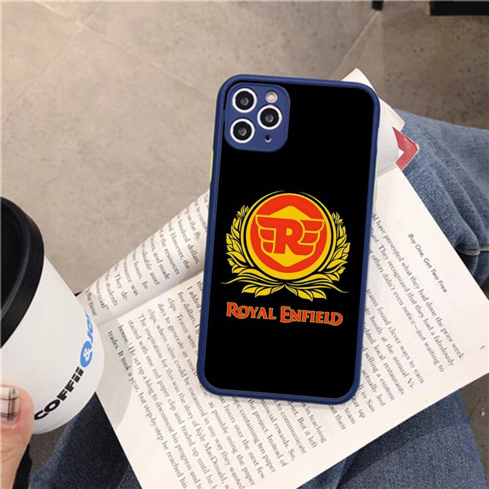 R-ROYALS E-ENFIELDS Логотип Для IPhone 16 13 15 11 12 14 Pro Max 15 16 Plus X XS MAX Матовый Чехол для Телефона
