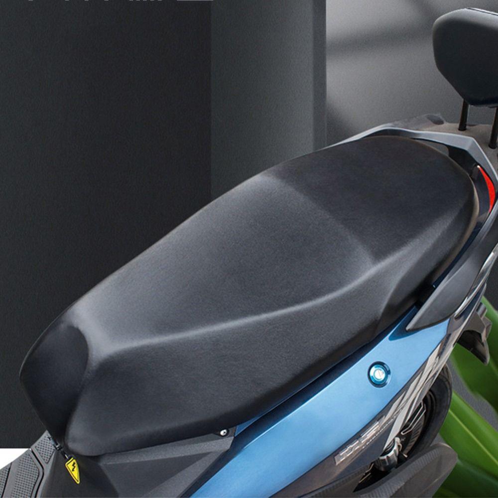 Black Motorcycle Seat Cover Non-slip Dustproof Seat Protector Waterproof Breathable Sunscreen Scooter Cushion