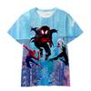 Round Neck 3D Spider-Man Printed Casual Short Sleeved Children's Boy T-shirts - Soft Medium Stretch Polyester Fabric Summer Relaxed Fit Clothing