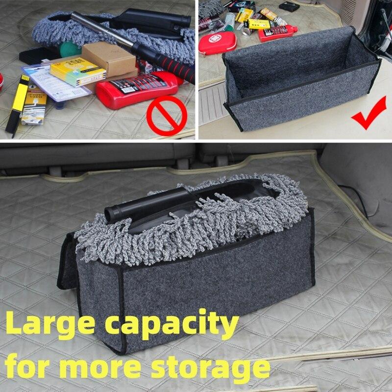 Large Anti Slip Compartment Boot Storage Organizer Tool, Car Trunk Bag, Soft Felt Storage Box, Accessories