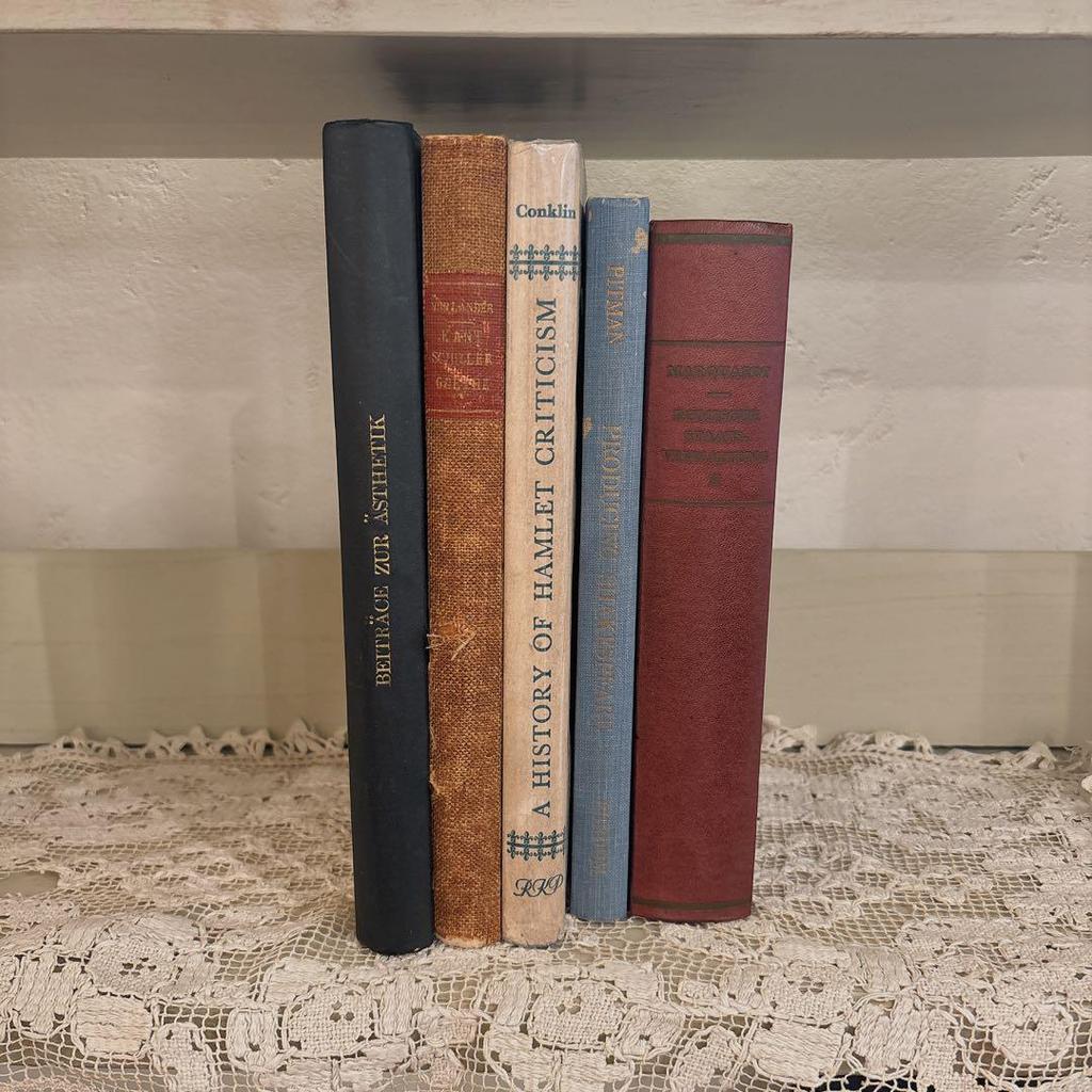 [Б/У] Антикварные винтажные книги, старые книги, набор из 5 штук, для интерьера, шебби-шик