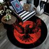 Raven Symbol Round Area Rug,Carpet Rug for Living Room Bedroom Sofa Playroom Decor,Non-slip Floor Mat
