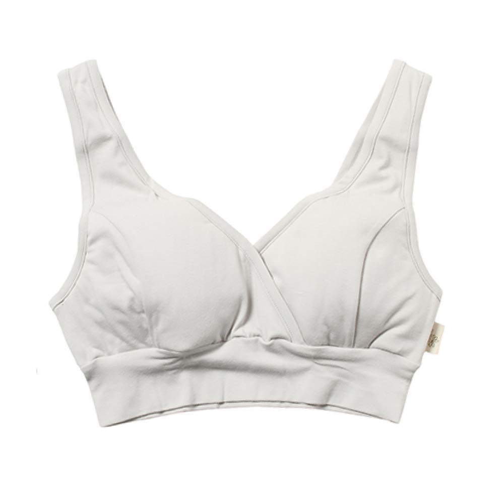 Made In Japan Nursing Maternity Recommended by the Japan Midwives Cross Light Gray [MO-HOUSE] Bra, Bra, Association, Non-Wired, Open, MO-HOUSE Bra,