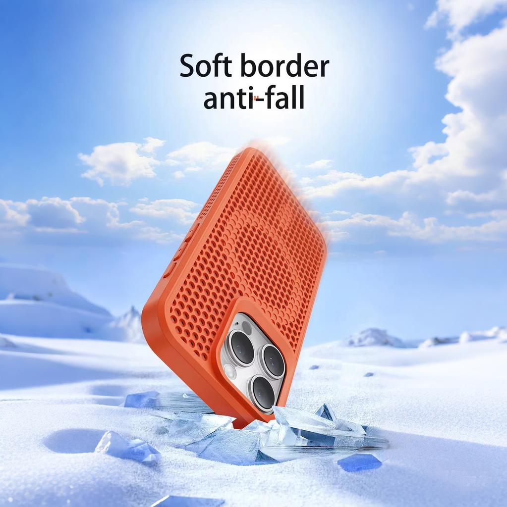 Теплоотводящая сетка для магнитного чехла Magsafe для беспроводной зарядки iPhone 16 15 14 Plus 13 12 11 Pro Max, дышащий чехол