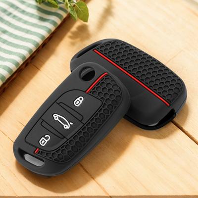 Для Citroen C2 C3 C4 C5 C6 C8 DS4 для Peugeot 107 207 306 307 407 308 607 Силиконовый чехол для ключа автомобиля Аксессуары