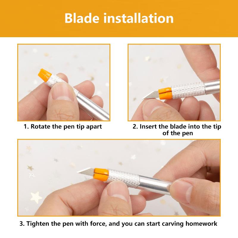 Набор из 13 штук металлических художественных ножей из алюминиевого сплава для резьбы - Идеально подходит для вырезания из бумаги, рукоделия и моделирования