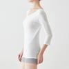 [Belle Maison] inner shirt ladies cotton 3/4 sleeve water absorption quick drying deodorant sweat absorbing innerwear salary list off white LL