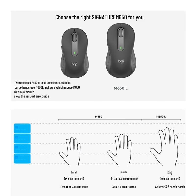 Беспроводная мышь Logitech M650 с двумя режимами, бесшумная, эргономичная
