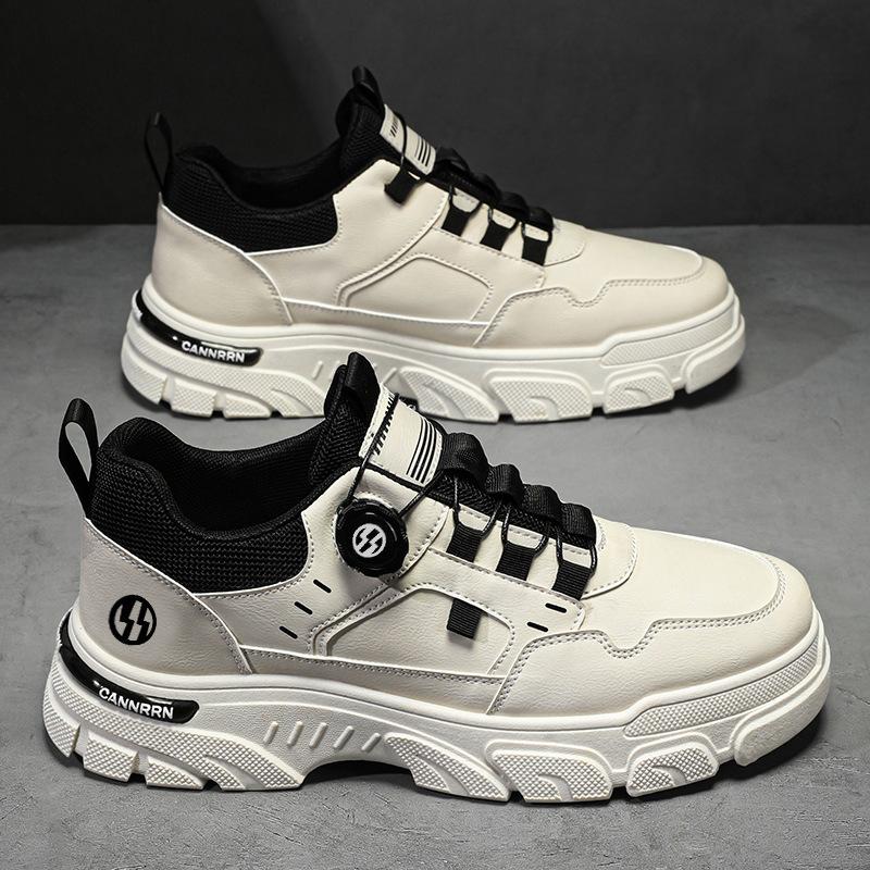 Модная осенняя мужская обувь 2024 года, новая дышащая модная спортивная обувь, мужские ботильоны на платформе, нескользящие износостойкие повседневные туфли для сноуборда