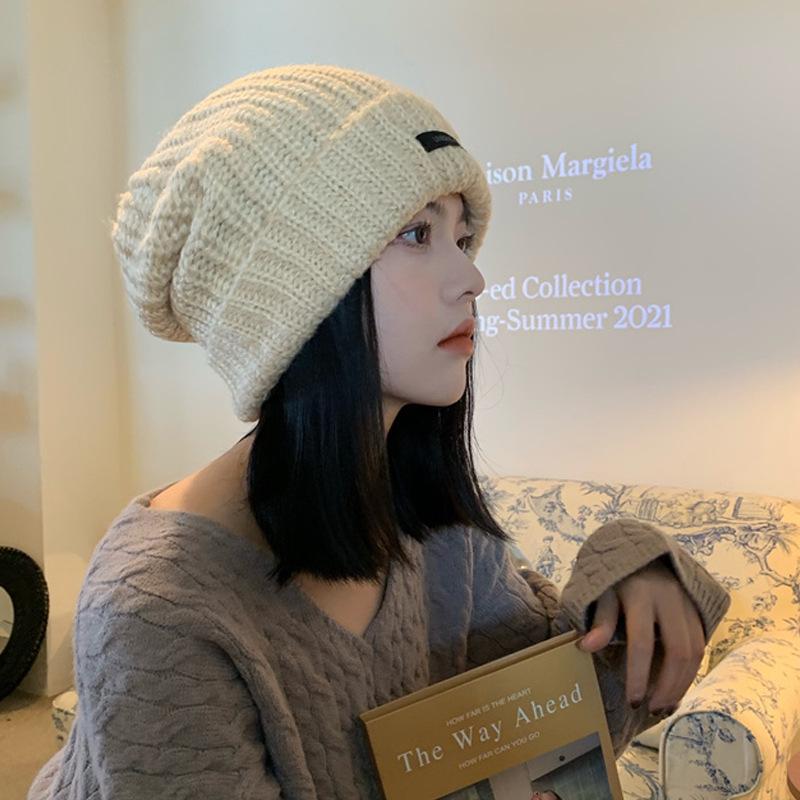 Зимние шапки для женщин, утепленные вязаные шапки с защитой ушей, двухсторонние шапки с ворсом, шерстяные шапки, мягкая теплая шапка