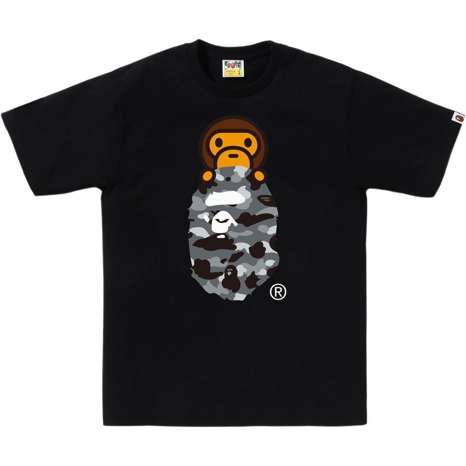 Bape Мужская футболка A Bathing Ape с принтом Milo 1st Camo на голове обезьяны 2L30-110-005