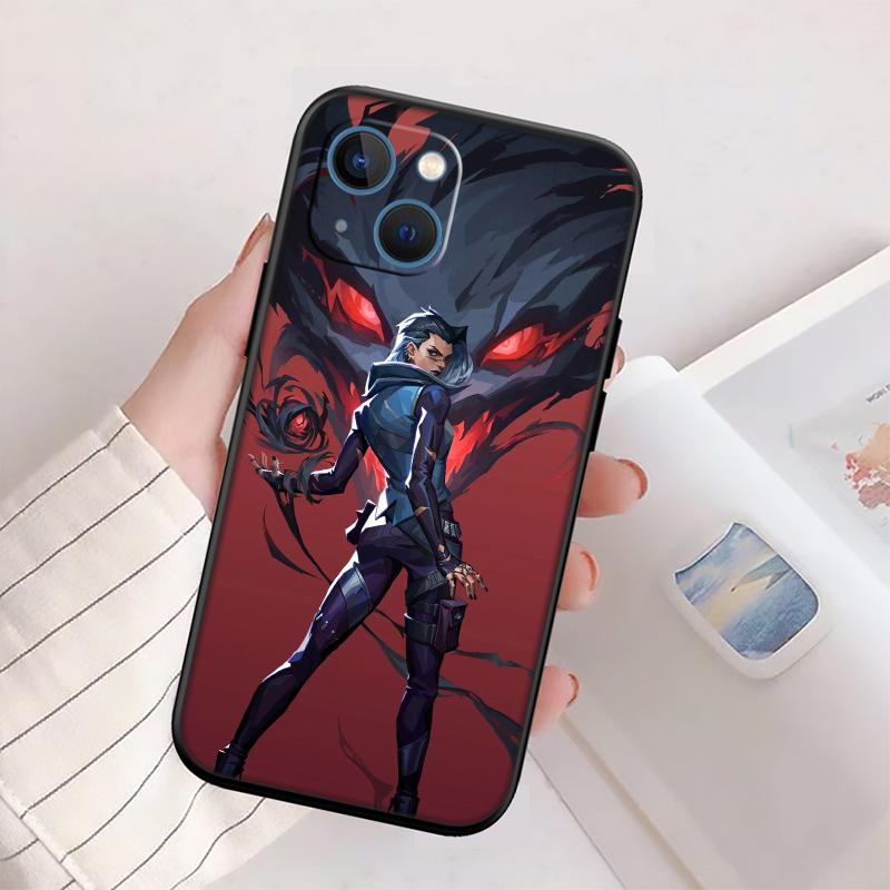 V-VALORANT New High-End Shell Phone Case for iPhone 16 15 14 13 12 Pro Max Plus Mini
