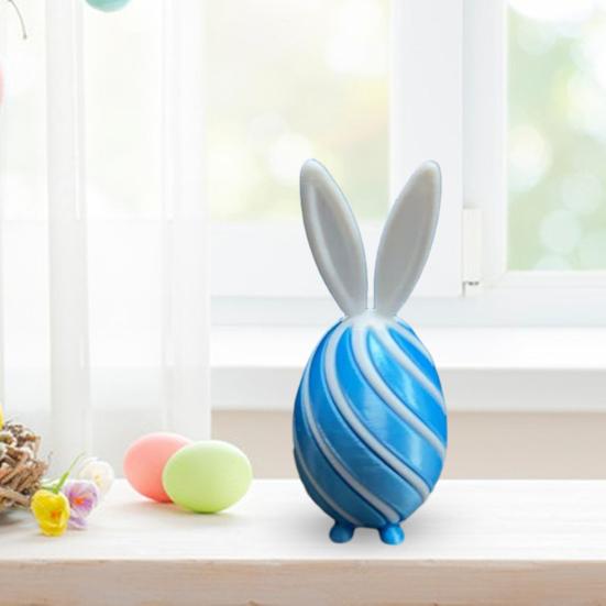 3D-печатное спиральное пасхальное яйцо Уникальная сенсорная игрушка-антистресс с ушками кролика для взрослых Снятие стресса Наполнители для пасхальной корзины Товары для вечеринок