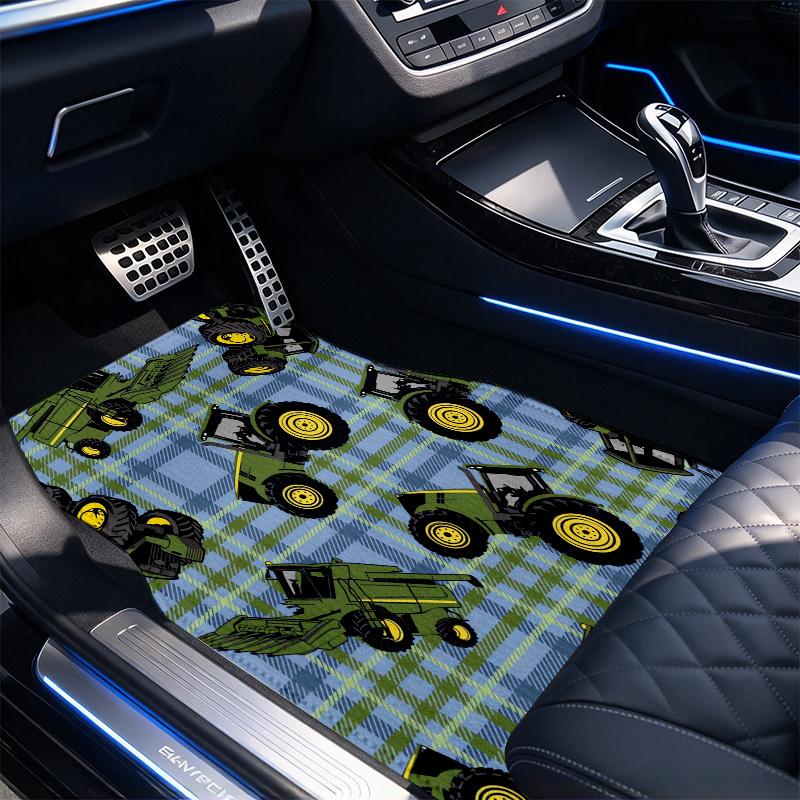 John Green Tractor Black Car Floor Mats Full Coverage All-Season Car Mats, XPE Non-Slip And Wear-Resistant Mats Suitable for SUV Interiors, Textured C