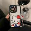Кронштейн Hello Kitty подходит для чехла для мобильного телефона Apple 17 iPhone16Pro Xiaomi oppo противоударный чехол со всех сторон.