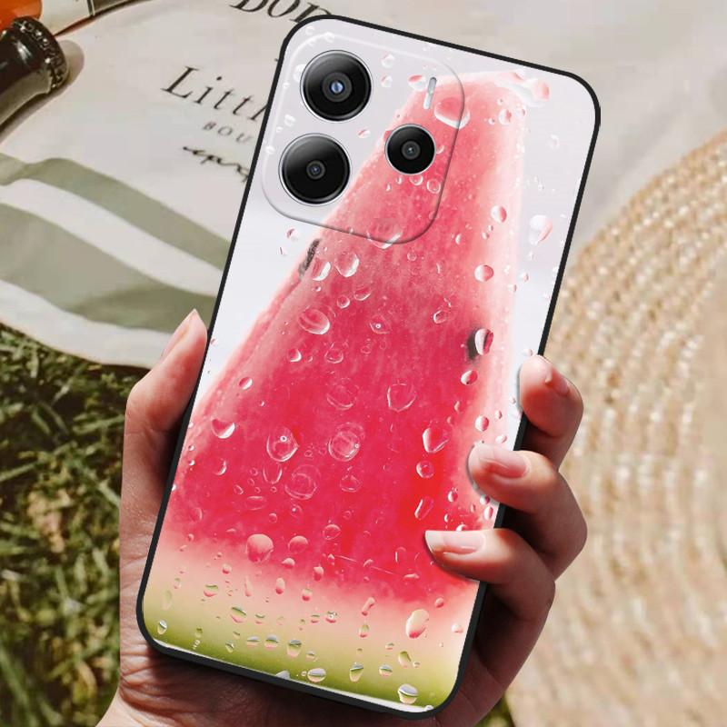 Чехол для Xiaomi Redmi Note 14 4G Европейская версия Чехол для телефона для Redmi Note14 4G Мягкий черный тонкий силиконовый противоударный чехол для задней панели