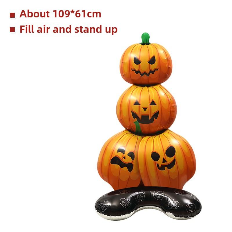 4D Pumpkin Foil Balloon for Halloween Thanksgiving Party Decoration Multi-color Durable Indoor Outdoor ForBirthday Celebration