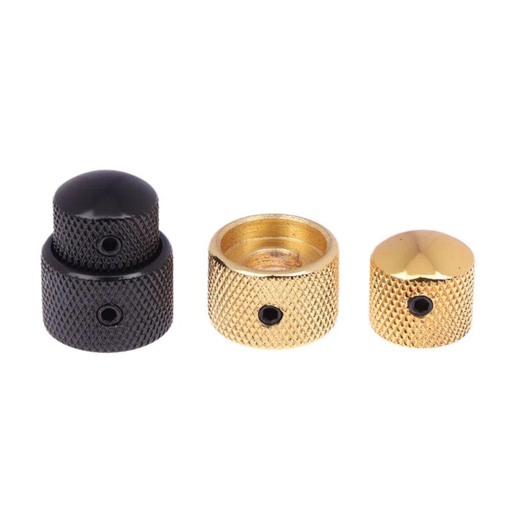 3Pcs Portable Dual Concentric Stacked Control Knobs Tone Volume Blend Knobs Cover  Guitar Parts