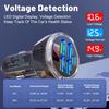 Автомобильное зарядное устройство USB 150 Вт с 5 портами, PD30W Type-C, дисплеем напряжения и многопротокольной быстрой зарядкой для автомобилей 12–32 В