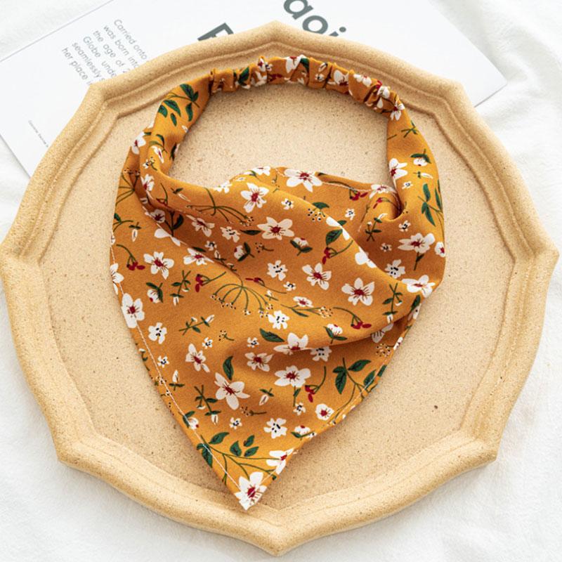 Summer Printting Hair Scarf Scrunchies Vintage Triangle Bandanas Hairband Headband Elastic Hair Bands Headwrap Hair Accessories