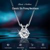Classic Six-Claw Moissanite Necklace: Light Luxury, Versatile, High-End S925 Sterling Silver Diamond Clavicle Chain