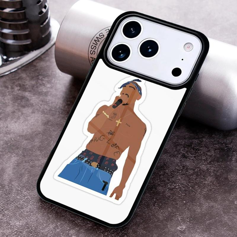 Чехол для телефона с изображением рэпера 2pac, певца Tupac для iPhone 17 16 15 Pro Max Air 14 13 12 11 Plus, противоударный чехол Capa