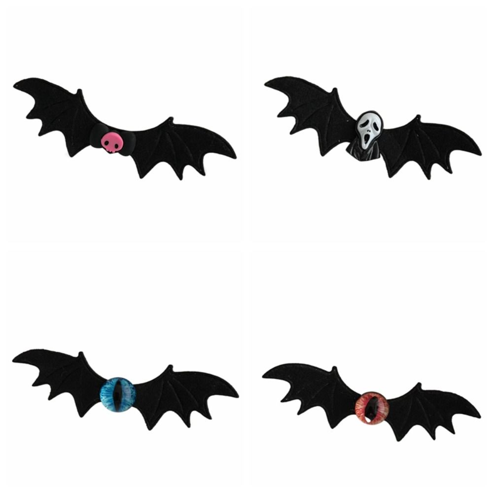 Ghost Bat Wings Hair Clip Lolita Bat Duckbill Clip Cute Halloween Hairpin Girls