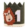 First Kids Birthday Party Glitter Brown Bear Hat ONE Burlap Lion Birthday Crown Baby Shower Photoprops Party Decorations