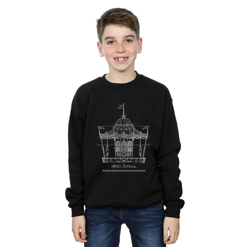 Disney Boys Mary Poppins Carousel Sketch Sweatshirt