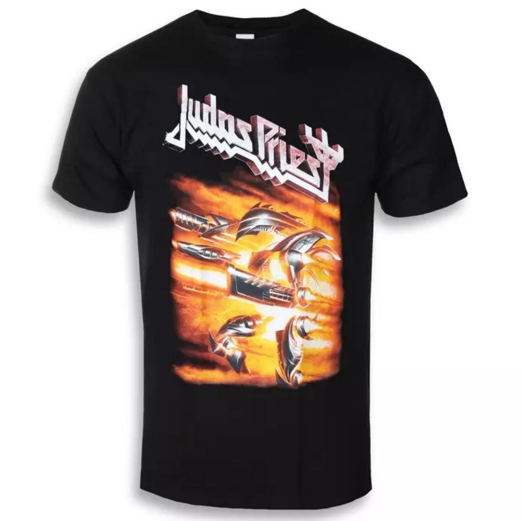Judas Priest Sin After Sin Album Cover Pattern Printed Tshirt Classic Heavy Metal Band Tshirt For Daily And Concert Wear