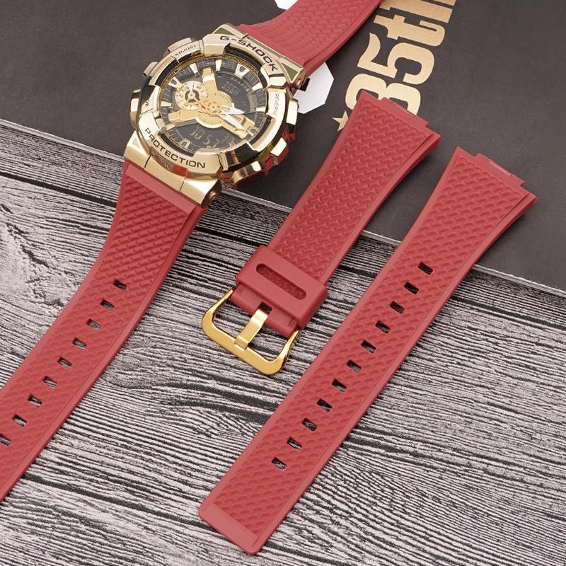 Ремешок для Casio G-SHOCK GM-110 GA-100/110/120 400 GA-700 800 GD-100 GAL-100 GW-8900 Заменить силиконовый резиновый ремешок для часов Браслет