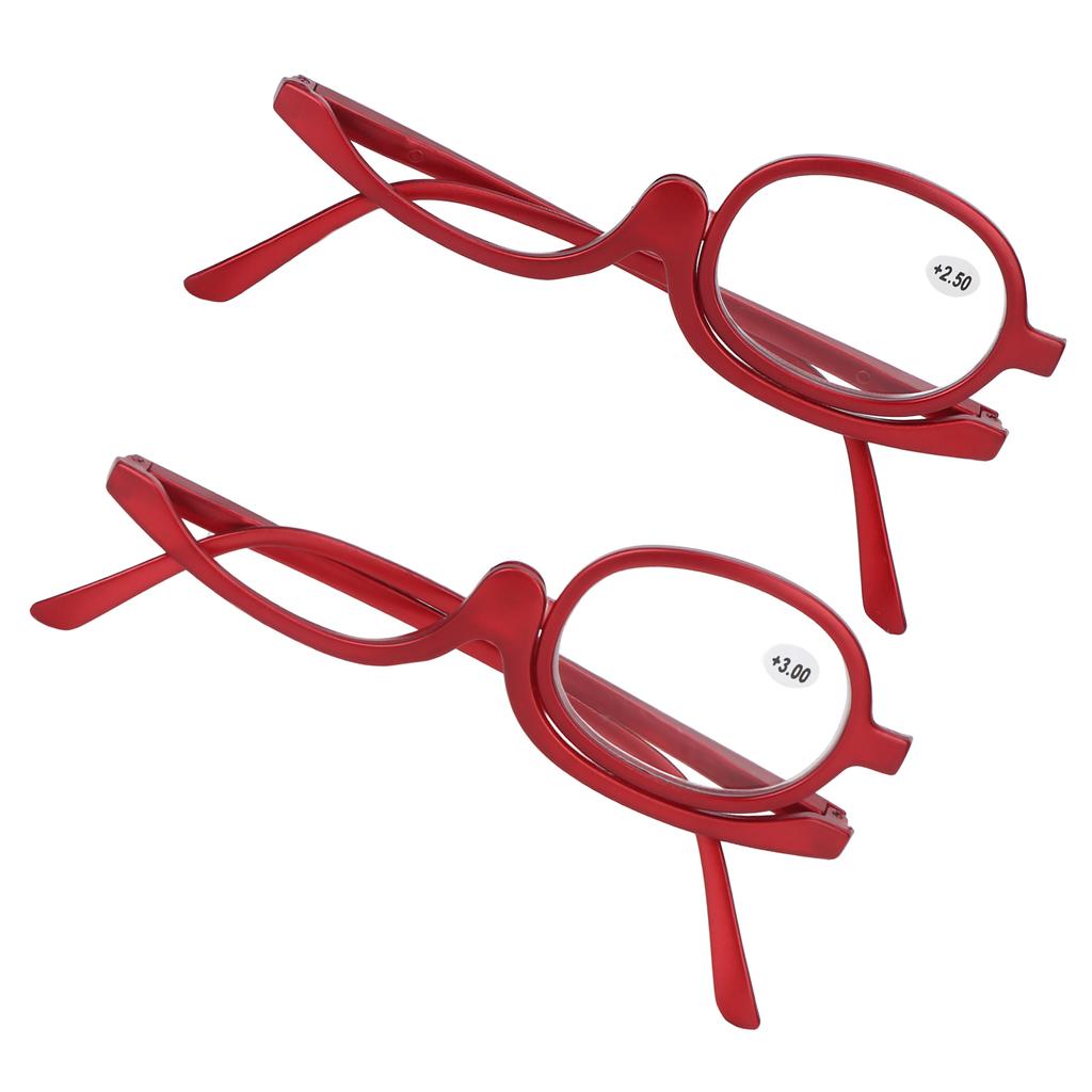 Увеличительные очки для макияжа, вращающиеся модные очки для макияжа глаз с одной линзой для женщин, красные