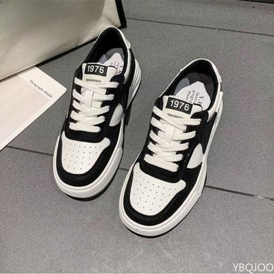 Женские весенне-осенние новые повседневные спортивные туфли на толстой подошве для студенток, простые, удобные, универсальные кеды