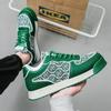 Модные горячие продажи Роскошные кожаные повседневные кроссовки Мужские Ретро зеленые кроссовки Мужские Дизайнерские кроссовки Удобная платформа Спортивная обувь Мужская 2024