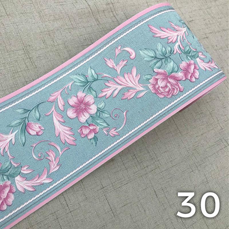 5M ПВХ самоклеящиеся наклейки на плинтус, цветочные наклейки на талию, водонепроницаемые 3D настенные бордюры для ванной комнаты, декор