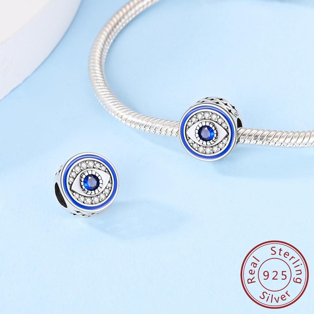 Copper Metal Bead Component Religion Devil's Eye Compatible With Authentic Original Bracelet High Quality Fine Jewelry Charm Bead Component Do It