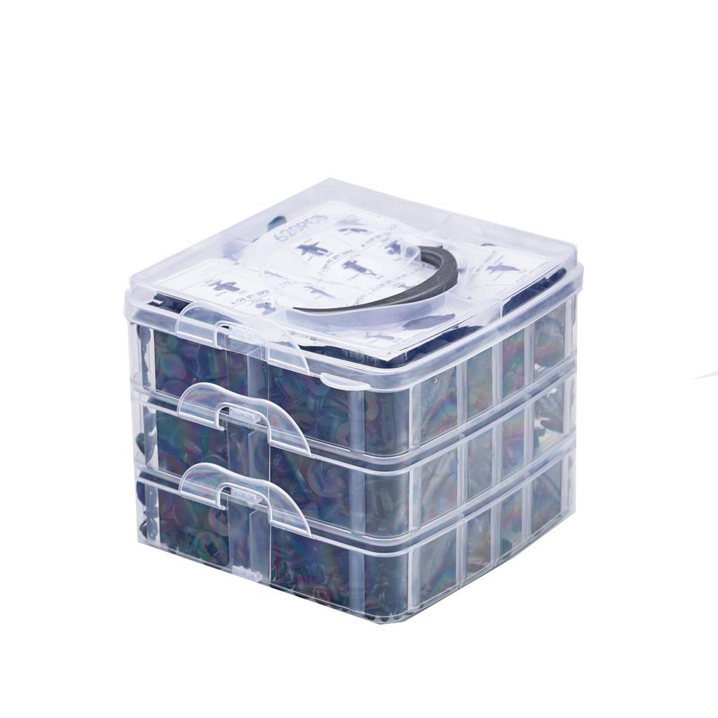 Rosfix car plug set - 650 pieces, plastic box
