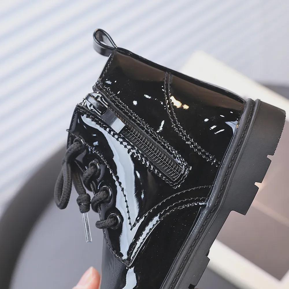 2025 Новые весенне-осенние детские ботинки Martin из искусственной кожи для мальчиков и девочек