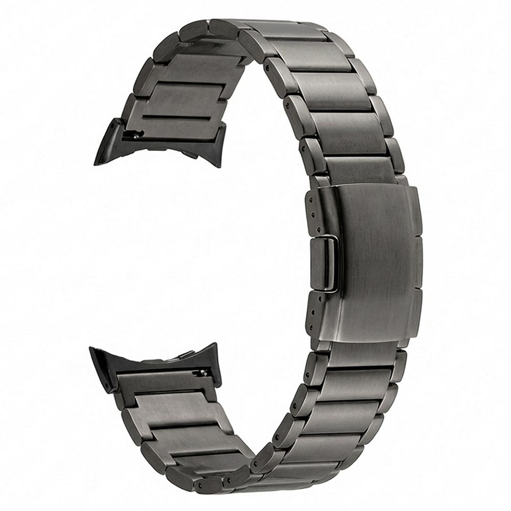 Watch Band For Google Pixel Watch 4 45mm/3 45mm 3-Bead Turtle Back Buckle Titanium Alloy Strap