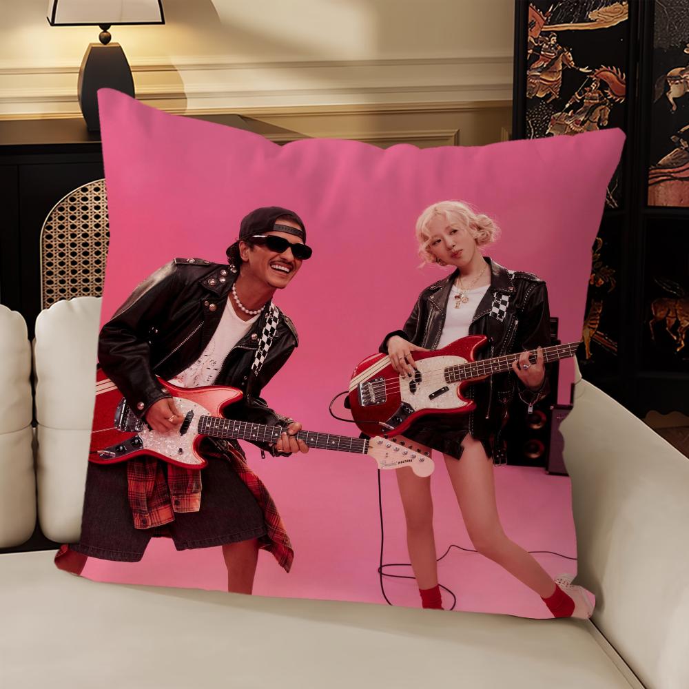 Горячий певец Бруно Марс Apt-RoseEs Музыкальная наволочка Диван Гостиная Изголовье Спальня Подушка-спинка Квадратная подушка Время для сна