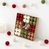 36pcs Christmas Wool Felt Ball Ornaments DIY Craft Kit for Tree Decoration 3cm Size Polyester Felt Balls for Holiday Use