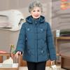 Women's Hooded Padded Winter Jacket for Elderly