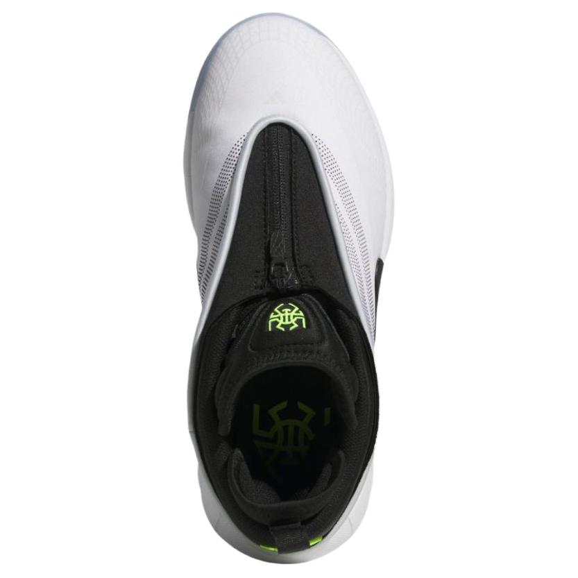 Adidas ДОН. Выпуск №7 Белые Черные Унисекс Кроссовки Обувь-Белый Основной-Черный Ярко-Лимонный JS1301