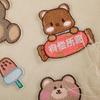 Самоклеящаяся нашивка с вышивкой в виде мультяшного медведя для обуви, шляп и сумок
