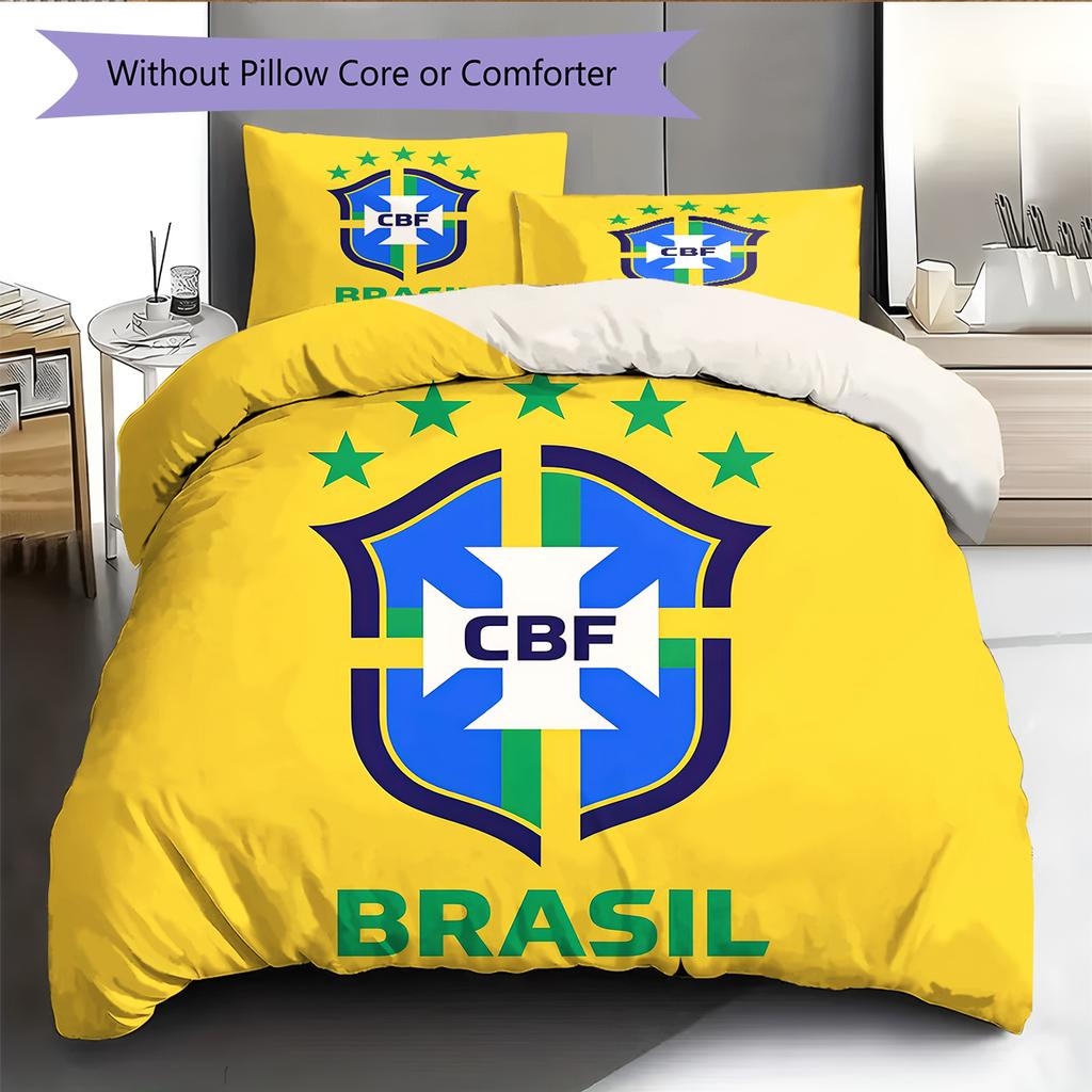 CBF Brasil Pattern Bedding Home Decoration Birthday Gift (1 * duvet cover + 2 * pillowcase, without core)