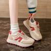 Ins корейская версия новой женской обуви для пап 2025 года, весна, студенческая спортивная обувь для бега на платформе, увеличивающая рост, повседневная обувь для женщин 2F27