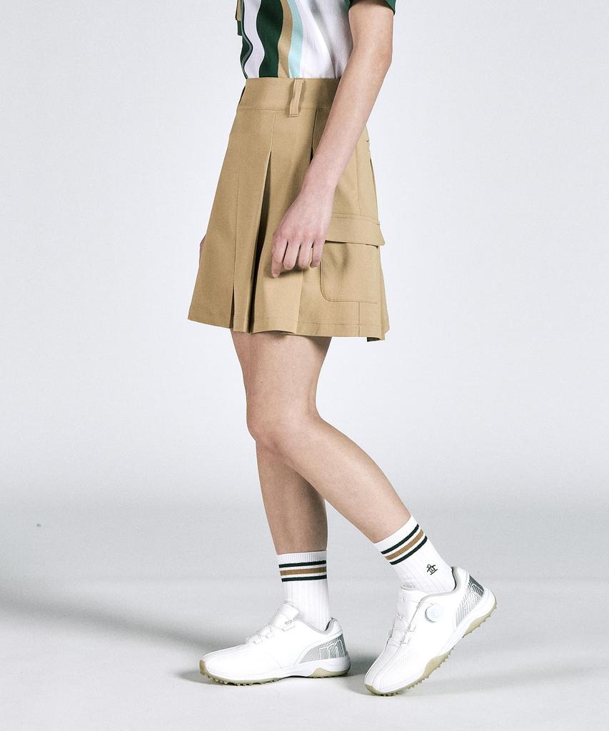 Skirt Pique Material Cargo Pocket Water Repellent Stretch Sunscreen Golf MG4FSK21L BG00 [Munsingwear] Women's (Beige)