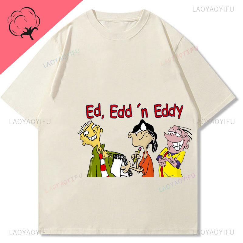 Футболка Ed Edd Eddy Телешоу Новинка Мультяшная Kawaii Милая Повседневная Смешная С Комическим Принтом Одежда Y2k Графические Футболки Хлопок Унисекс Топ